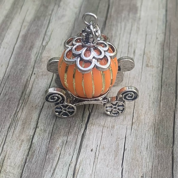 Pumpkin Cinderella Carriage. free SS chain or black leather cord. - Picture 5 of 7